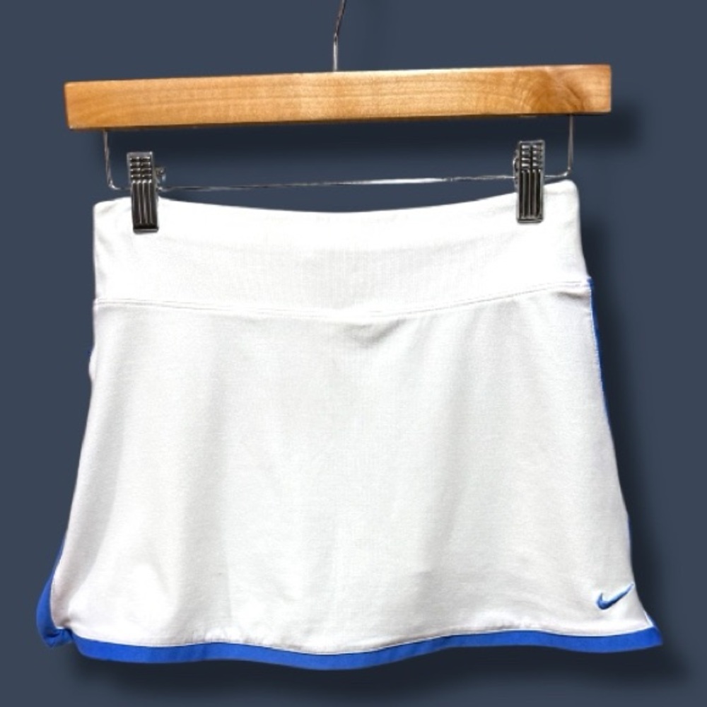 Nike White Tennis Golf Skirt Periwinkle Trim Small
